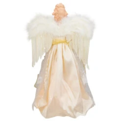 Kurt Adler 16.5" Lighted Cream And Gold Angel Christmas Tree Topper - Clear Lights -Northlight ksa ul2163 2 51359.1588415722