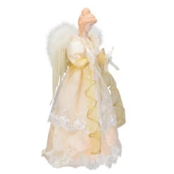 Kurt Adler 16.5" Lighted Cream And Gold Angel Christmas Tree Topper - Clear Lights -Northlight ksa ul2163 3 55273.1588415722