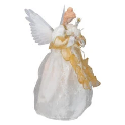 Kurt Adler 14.5" Gold And Ivory Pre-Lit Angel Christmas Tree Topper - Clear Lights -Northlight ksa ul2173 2 19039.1588415717