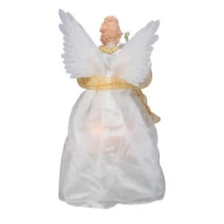 Kurt Adler 14.5" Gold And Ivory Pre-Lit Angel Christmas Tree Topper - Clear Lights -Northlight ksa ul2173 3 53129.1588415717