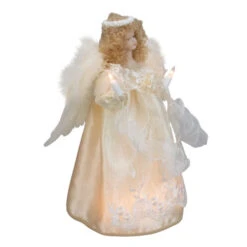 Kurt Adler 12" Lighted Ivory Angel With Halo Christmas Tree Topper - Clear Lights 9 Kurt Adler 12" Lighted Ivory Angel With Halo Christmas Tree Topper - Clear Lights -Northlight ksa ul2186 3 75487.1588415457