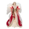 Kurt Adler 16" Red And Ivory Poinsettia Angel Christmas Tree Topper - 33752004 -Northlight ksa ul2218 98870.1588405770