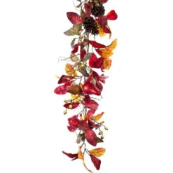 Melrose 5' X 9.5" Red And Yellow Foliage With Pine Cones Artificial Christmas Garland - Unlit 6 Melrose 5' X 9.5" Red And Yellow Foliage With Pine Cones Artificial Christmas Garland - Unlit -Northlight melrose 60234 2 43134.1665610427