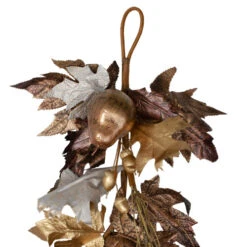 Melrose 6' X 1" Gold And Bronze Maple Leaf With Pears Artificial Christmas Garland - Unlit -Northlight melrose 64906 1 18668.1588396567