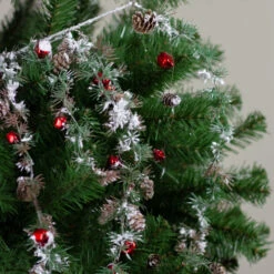 Melrose 40" Green Frosted Pine Cones And Bells Artificial Christmas Spray -Northlight melrose 76062 3 74608.1588403143