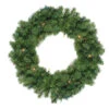 24" Pre-Lit Canadian Pine Artificial Christmas Wreath - Multi-Color Lights