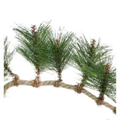 6' X 5" Long Needle Pine And Rope Rustic Artificial Christmas Garland - Unlit -Northlight napco 23658 03 43673.1600132610