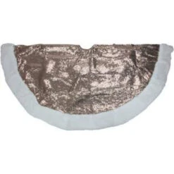Northlight 47" Brown And White Paillette Sequins Round Christmas Tree Skirt -Northlight northlight20hm14700 03 00357.1599873113