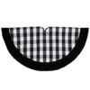 48" Black And White Plaid Round Christmas Tree Skirt -Northlight northlight 2487133 1 30245.1665611632