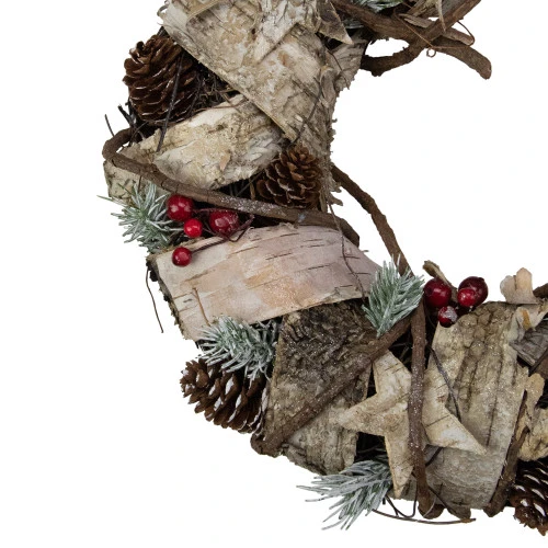 Northlight Pine Cones, Birch And Berries Artificial Christmas Wreath, 13-Inch, Unlit 5 Northlight Pine Cones, Birch And Berries Artificial Christmas Wreath, 13-Inch, Unlit - Image 3