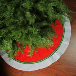 Northlight 48" Red And White Contemporary Christmas Tree Skirt -Northlight northlight 550001go 3 34176.1665610757