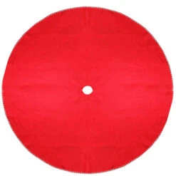 Northlight 48" Red And White Shell Reversible Christmas Tree Skirt