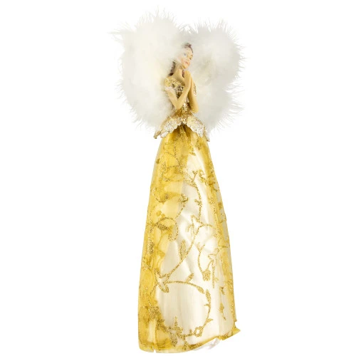 Northlight 10" Gold And White Angel Christmas Tree Topper, Unlit 4 Northlight 10" Gold And White Angel Christmas Tree Topper, Unlit - Image 2