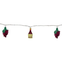 Northlight 10-Count Grape And Wine Bottle Novelty String Christmas Light Set, 7.5ft White Wire -Northlight northlight ha28736 1 80909.1665590922