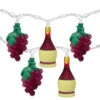 Northlight 10-Count Grape And Wine Bottle Novelty String Christmas Light Set, 7.5ft White Wire -Northlight northlight ha28736 updated2021 84486.1665580036