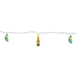 Northlight 10-Count Corona Extra Beer Bottle And Lime Summer Patio Lights - 9ft White Wire -Northlight northlight ha28748 1 03578.1665610738
