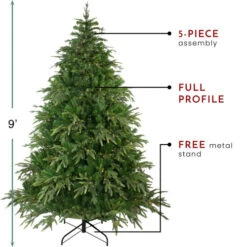 Northlight 9' Pre-Lit Full Roosevelt Fir Artificial Christmas Tree - Warm White LED Lights -Northlight northlight hb27078 thumbnail 1 13173.1604715581