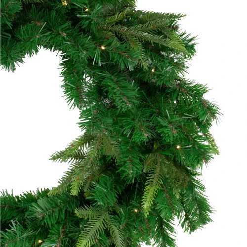 Northlight Pre-Lit Roosevelt Fir Artificial Christmas Wreath - 48-Inch, Warm White LED Lights 4 Northlight Pre-Lit Roosevelt Fir Artificial Christmas Wreath - 48-Inch, Warm White LED Lights - Image 2