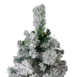 Northlight 6.5' Pre-Lit Full Flocked Somerset Spruce Artificial Christmas Tree - Clear Lights -Northlight northlight hb27113 2 83893.1588396797
