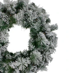 Northlight Pre-Lit Flocked Somerset Spruce Artificial Christmas Wreath, 24-Inch, Candlelight LED Lights -Northlight northlight hb27115 1 46609.1588351424
