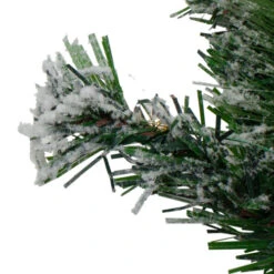Northlight Pre-Lit Flocked Somerset Spruce Artificial Christmas Wreath, 24-Inch, Candlelight LED Lights -Northlight northlight hb27115 2 21588.1588351424