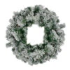 Northlight Pre-Lit Flocked Somerset Spruce Artificial Christmas Wreath - 48-Inch, Clear Lights -Northlight northlight hb27115 39641.1588362208