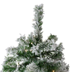Northlight 7.5' Pre-Lit Medium Flocked Winter Park Fir Artificial Christmas Tree - Warm Clear LED Lights -Northlight northlight hb27124 2 86247.1664379970