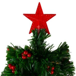 Northlight 3' Pre-Lit Color Changing Fiber Optic Christmas Tree With Red Berries -Northlight northlight j65030 1 37108.1588368981