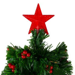 Northlight 4' Pre-Lit Color Changing Artificial Christmas Tree With Red Berries -Northlight northlight j65042 1 75600.1588357535