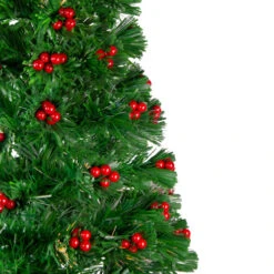 Northlight 4' Pre-Lit Color Changing Artificial Christmas Tree With Red Berries -Northlight northlight j65042 3 68551.1588357534