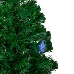 Northlight 4' Pre-lit Potted Medium Pine Color Changing Star Artificial Christmas Tree - Multi-Color Fiber Optic LED Lights -Northlight northlight j65092 1 76509.1588356320
