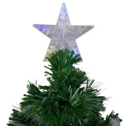 Northlight 4' Pre-lit Potted Medium Pine Color Changing Star Artificial Christmas Tree - Multi-Color Fiber Optic LED Lights -Northlight northlight j65092 2 15313.1588356319