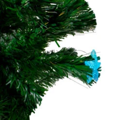 Northlight 4' Pre-lit Potted Medium Pine Color Changing Star Artificial Christmas Tree - Multi-Color Fiber Optic LED Lights -Northlight northlight j65092 3 08779.1588356321