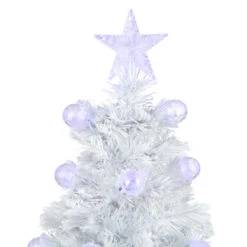 Northlight 3' Pre-Lit White Fiber Optic Artificial Christmas Tree, White Lights -Northlight northlight j65105 3 58563.1638917346