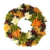 Northlight Autumn Orange And Green Chrysanthemum Artificial Thanksgiving Wreath - 19.5-Inch, Unlit -Northlight northlight kji15967 69194.1665610430