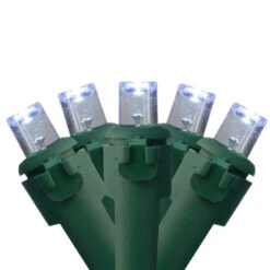 Northlight 300 Pure White LED Wide Angle Mini Christmas Lights - 74.75 Ft Green Wire