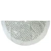 Northlight 60" White And Silver Sequin Snowflake Christmas Tree Skirt With Faux Fur Border -Northlight northlight l00050 1 94569.1588350465