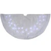 Northlight 48" LED White Iridescent Snowflake Christmas Tree Skirt With Faux Fur Trim -Northlight northlight l27888 07710.1588369220