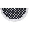 Northlight 48" Black And White Buffalo Plaid Christmas Tree Skirt With High Pile Fleece Trim -Northlight northlight l27901 04542.1665610746