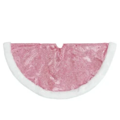 Northlight 20" Pink Glittered Mini Christmas Tree Skirt With White Fur Trim -Northlight northlight l27922 0220copy 66196.1691161226