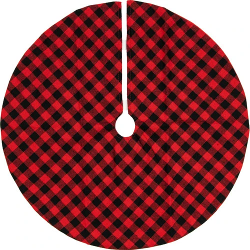 Northlight 20" Red And Black Buffalo Plaid Mini Christmas Tree Skirt 2 Northlight 20" Red And Black Buffalo Plaid Mini Christmas Tree Skirt