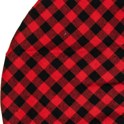 Northlight 20" Red And Black Buffalo Plaid Mini Christmas Tree Skirt 5 Northlight 20" Red And Black Buffalo Plaid Mini Christmas Tree Skirt - Image 4