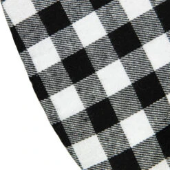 Northlight 20" White And Black Buffalo Plaid Mini Christmas Tree Skirt -Northlight northlight l27924 04 68496.1691161229