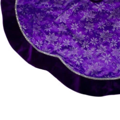 Northlight 48" Purple And Silver Glittered Floral Christmas Tree Skirt 7 Northlight 48" Purple And Silver Glittered Floral Christmas Tree Skirt -Northlight northlight l34936 3 45462.1588359215