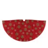 Northlight 20" Metallic Red With Green And White Snowflakes Mini Christmas Tree Skirt -Northlight northlight l85594 updated 59610.1588350657