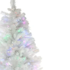 Northlight 6.5' Pre-Lit White Medium Iridescent Pine Artificial Christmas Tree - Multi Function LED Lights 13 Northlight 6.5' Pre-Lit White Medium Iridescent Pine Artificial Christmas Tree - Multi Function LED Lights -Northlight northlight m35616 2 26163.1587644189