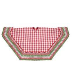 Northlight 50" Red And White Buffalo Plaid Christmas Tree Skirt With Woodland Fair Isle Trim 7 Northlight 50" Red And White Buffalo Plaid Christmas Tree Skirt With Woodland Fair Isle Trim -Northlight northlight n02725 3 28529.1602207644