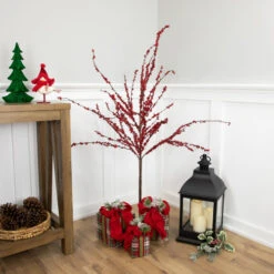 Northlight 50" Artificial Red Berry Christmas Twig Tree With Square Stand, Unlit 10 Northlight 50" Artificial Red Berry Christmas Twig Tree With Square Stand, Unlit -Northlight northlight nl00343 styled 28804.1686144238