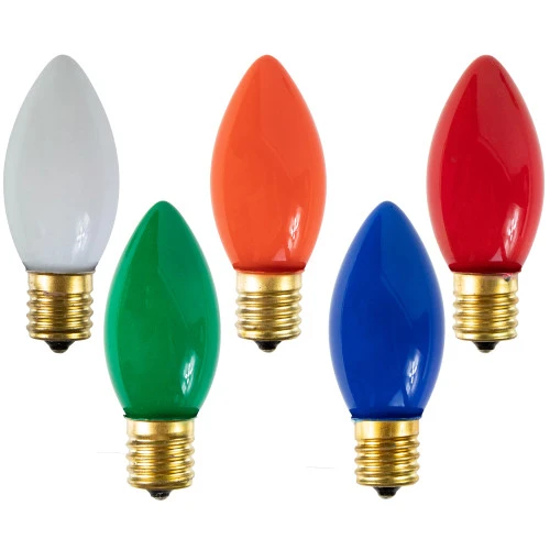 Northlight Pack Of 25 C9 Multi-Color Opaque Christmas Replacement Bulbs 3 Northlight Pack Of 25 C9 Multi-Color Opaque Christmas Replacement Bulbs