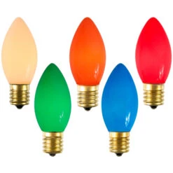 Northlight Pack Of 25 C9 Multi-Color Opaque Christmas Replacement Bulbs 9 Northlight Pack Of 25 C9 Multi-Color Opaque Christmas Replacement Bulbs -Northlight northlight nl03843 set20on 17797.1684847034